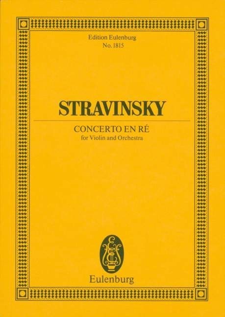 Stravinsky: Concerto en r - Concerto in D (Study Score) published by Eulenburg